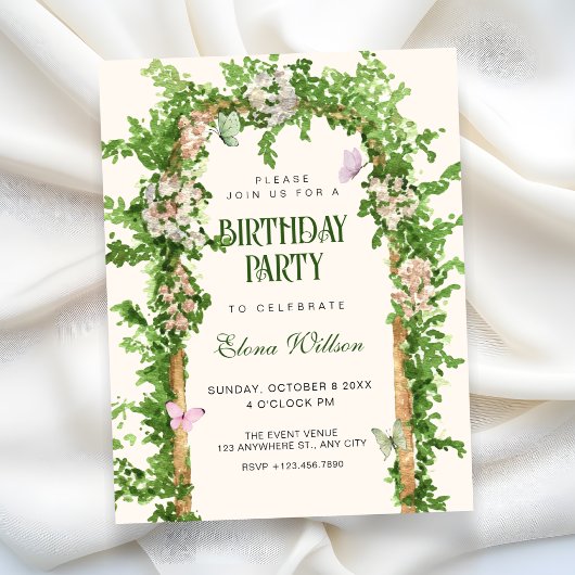 Invitation Garden birthday