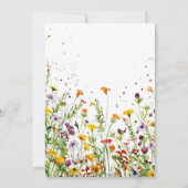 Invitation Garden Boho Fleurs sauvages 40e anniversaire (Dos)