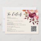 Invitation Garden Burgundy Script calligraphy Details Wedding (Dos)