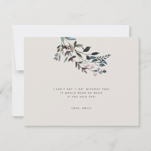 Invitation Garden Crest Eggshell Bridesmaid Flower Girl (Dos)