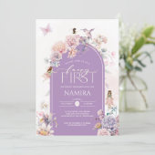 Invitation Garden Fairies Little Fairy Premier anniversaire (Debout devant)