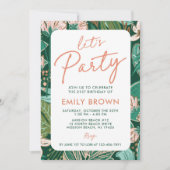 Invitation Garden Floral Faisons la fête n'importe quel âge A (Devant)