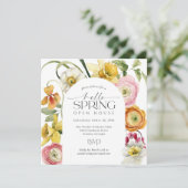 Invitation Garden Floral Hello Spring Open House (Debout devant)