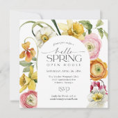 Invitation Garden Floral Hello Spring Open House (Devant)