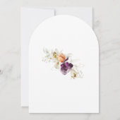 Invitation Garden Flowers Botanical Script 90th Birthday (Dos)