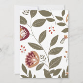 Invitation Garden Folk Florals Art Birds Botanical Mariage (Dos)