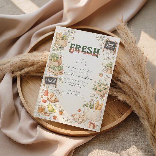 Invitation Garden Harvest Market Bridal Shower
