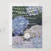 Invitation Garden Hydrangeas Chaîne de lumières Mariage Invit (Devant)