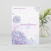 Invitation Garden Hydrangeas Luxe Floral Mariage (Debout devant)