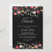 Invitation Garden Multicolor Fleur sauvage Fêtons la fête (Devant)