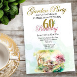 Invitation Garden Party 60e anniversaire<br><div class="desc">Jolie Watercolor Garden Party 60th Birthday Invitations. Il Est Facile De Changer L'Exemple De Texte En Vous Propre En Cliquant Sur Personnaliser. Cliquez Sur Personnaliser Pour Modifier Le Type De Police,  La Couleur De Police,  La Taille De Police Ou Pour Ajouter/Supprimer/Modifier Le Texte Ou Les Éléments De Création.</div>