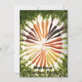 Invitation Garden Party Carrot Rainbow Colorful Custom (Devant)