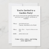 Invitation Garden Party Carrot Rainbow Colorful Custom (Dos)