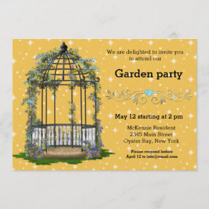 Invitation Garden Party * CHOISISSEZ votre couleur arrière - 