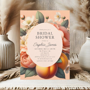Invitation Garden Pastel Blooms Peach Fête des mariées