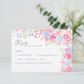 Invitation Garden pastel fleurs sauvages mariage rsvp (Debout devant)