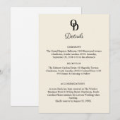 Invitation Garden Romantic Pastel Floral Wedding Details  (Devant / Derrière)