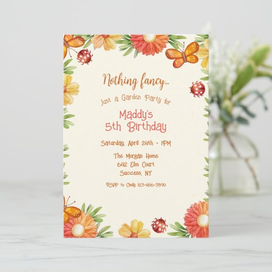 Invitation Garden Visitors (Debout devant)