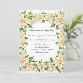 Invitation Gardenia blanc Mariage de fleurs (Debout devant)