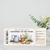 Invitation Gardening and Yard Work Certificate (Debout devant)