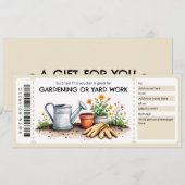 Invitation Gardening and Yard Work Certificate (Devant / Derrière)