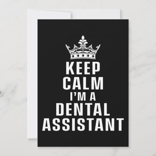 Invitation Garder calme Dental Assistant Dentiste Dentistesse (Devant)