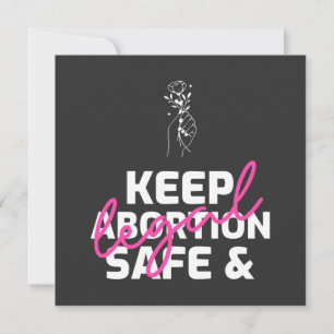 Invitation Garder L'Avortement Sûr Et Légal