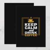 Invitation garder le calme et boire du café (Devant / Derrière)