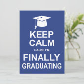 Invitation Gardez la cause calme que je reçois un diplôme (Debout devant)