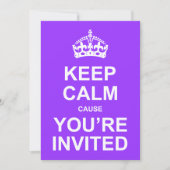 Invitation Gardez la cause calme que vous êtes Quinceañera (Devant)