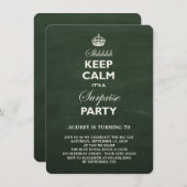 Invitation Gardez la fête d'anniversaire drôle calme de (Devant / Derrière)