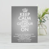 Invitation Gardez l'anniversaire calme (Debout devant)