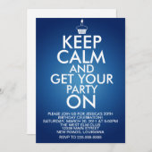 Invitation Gardez le calme Anniversaire (Devant / Derrière)