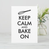 Invitation Gardez le calme et faites cuire au four aux (Debout devant)