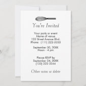 Invitation Gardez le calme et faites cuire au four aux (Dos)