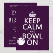 Invitation Gardez le calme et la cuvette dessus - toutes les (Devant / Derrière)