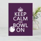 Invitation Gardez le calme et la cuvette dessus - toutes les (Debout devant)