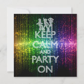 INVITATION GARDEZ LE CALME ET LA FÊTE, DANSEURS (Dos)