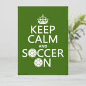 Invitation Gardez le calme et le football dessus (Debout devant)