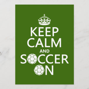 Invitation Gardez le calme et le football dessus
