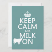 Invitation Gardez le calme et le lait allumé (vaches) (dans t (Devant)