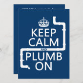 Invitation Gardez le calme et le plomb sur (Devant / Derrière)