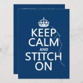 Invitation Gardez le calme et le point sur (toutes les (Devant / Derrière)