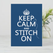 Invitation Gardez le calme et le point sur (toutes les (Debout devant)