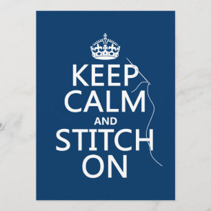 Invitation Gardez le calme et le point sur (toutes les