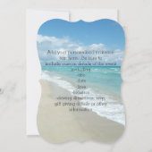 Invitation Gardez le calme et pensez à la plage (Dos)