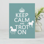 Invitation Gardez le calme et trottez dessus - des chevaux - (Debout devant)