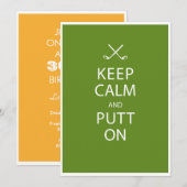 Invitation Gardez le calme - jouez au golf le 30ème (Devant / Derrière)