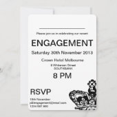 Invitation gardez le calme que nous nous sommes fiancé (Dos)