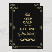 Invitation Gardez le mariage gai vintage classique de (Devant / Derrière)